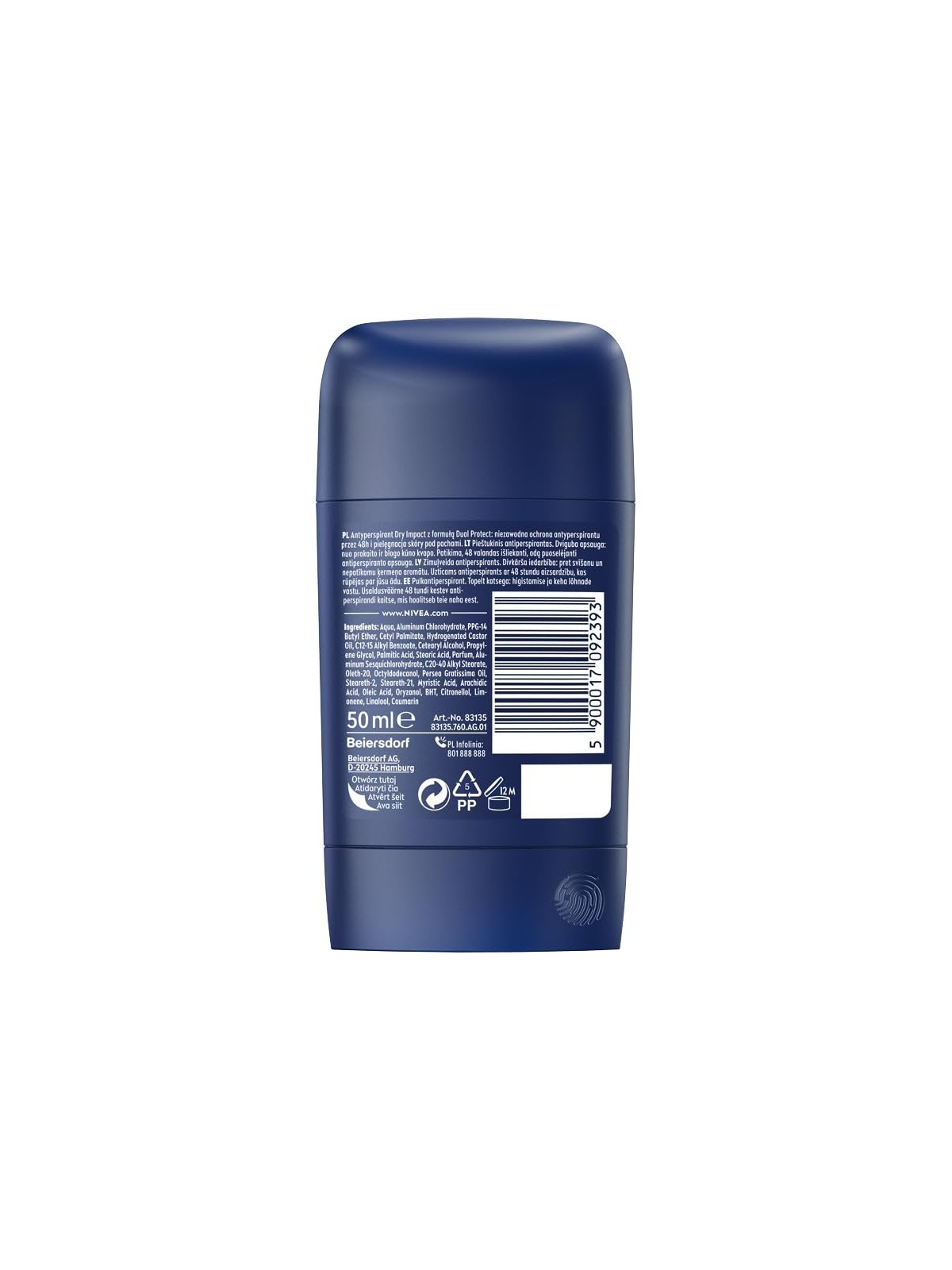 NIVEA Men Dry Impact stick antitraspirante 50ml