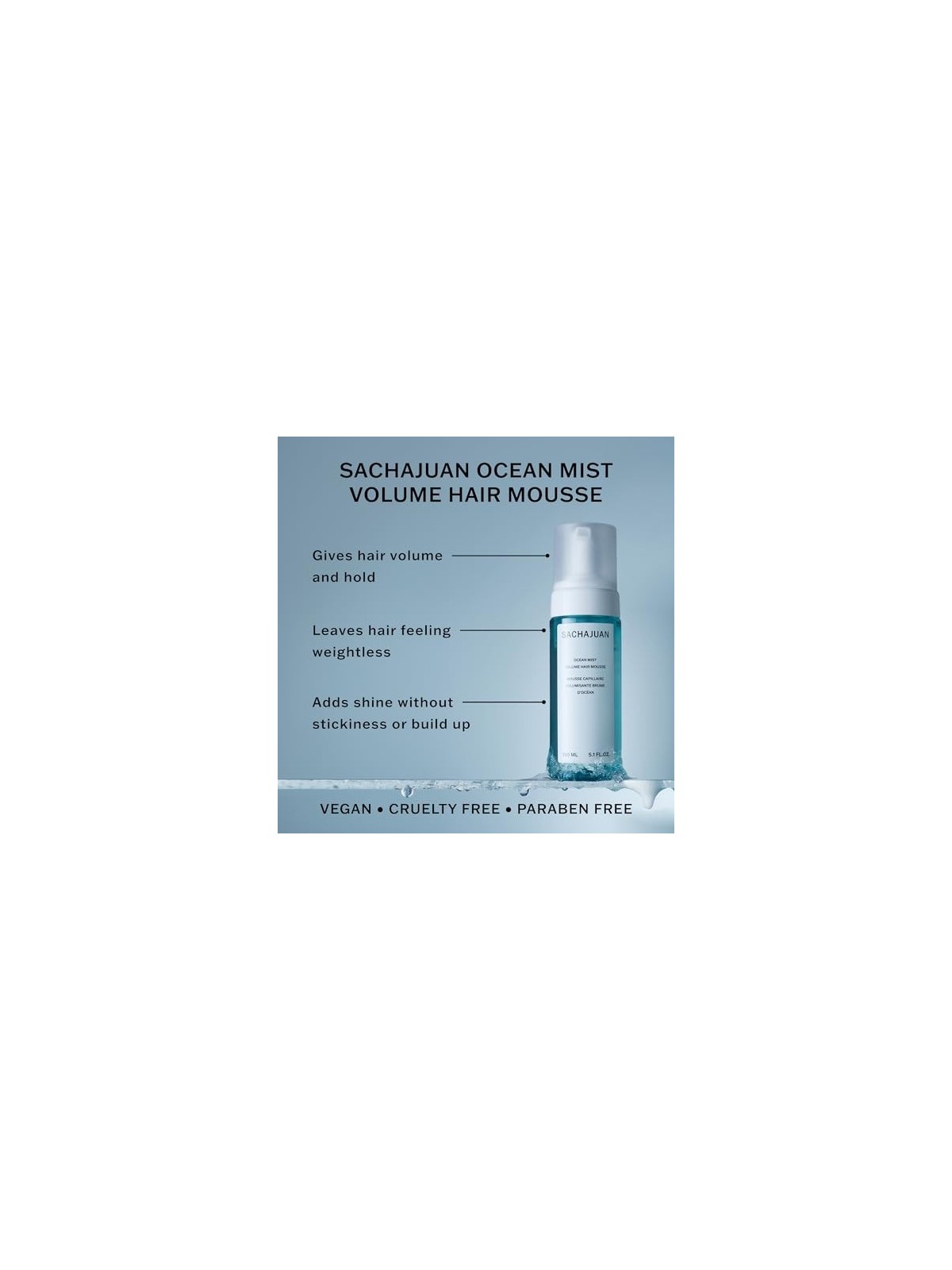 Schiuma volume capelli Sachajuan Ocean Mist 150ml