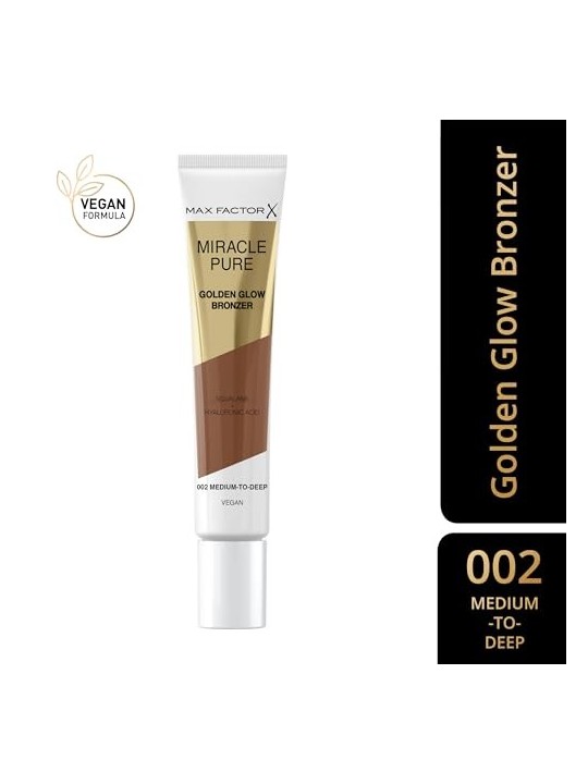 Max Factor Miracle Pure Golden Glow Bronzer Terra abbronzante 15 ml donna 002 MediumToDeep
