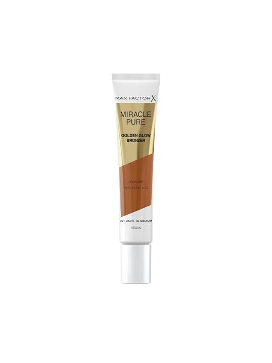Max Factor Miracle Pure Golden Glow Bronzer Terra abbronzante 15 ml donna 001 LightToMedium