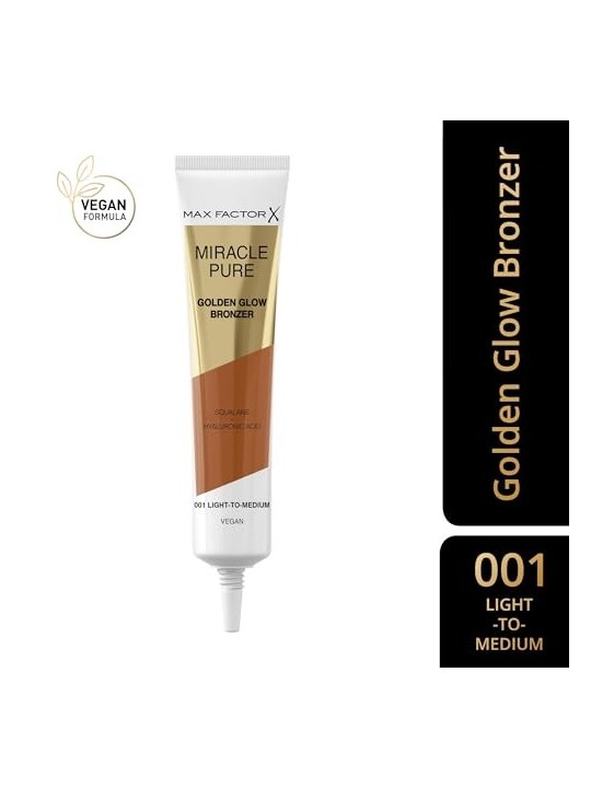 Max Factor Miracle Pure Golden Glow Bronzer Terra abbronzante 15 ml donna 001 LightToMedium