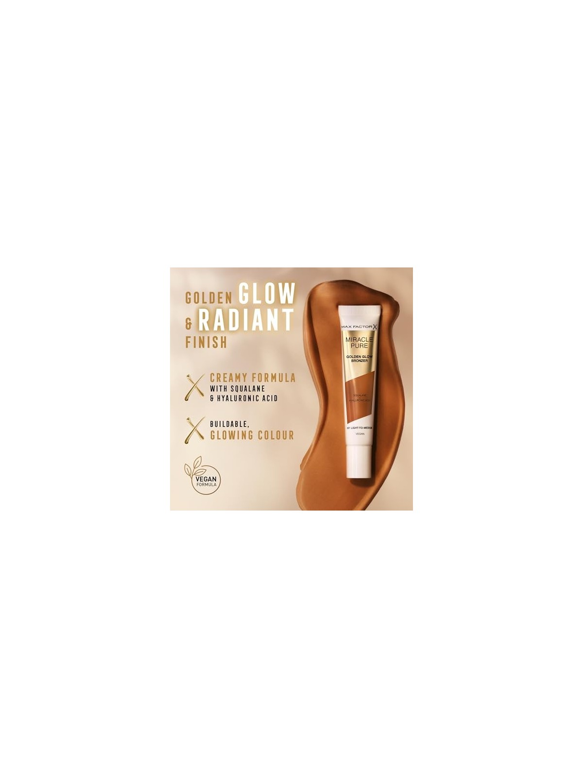 Max Factor Miracle Pure Golden Glow Bronzer Terra abbronzante 15 ml donna 001 LightToMedium