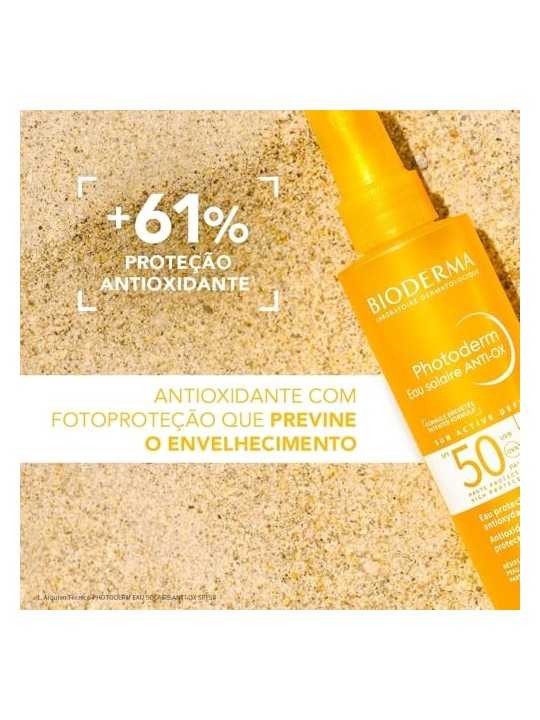 Bioderma Photoderm Eau Solaire ANTIOX SPF50 Agente abbronzante per il corpo donna 200ml