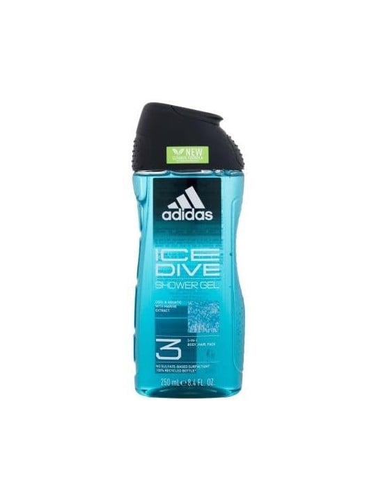 Adidas Ice Dive Gel Doccia 3In1 Showergel Uomo 250ml