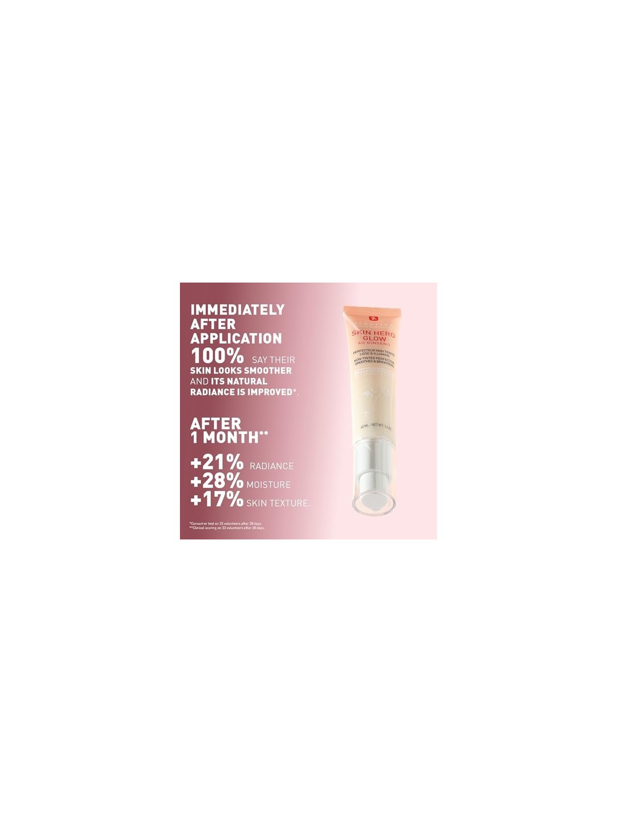 Erborian Skin Hero Glow Non colorato Perfector Leviga e illumina Crema per la pelle perfezionante e illuminante donna 40ml