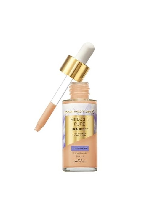 Fondotinta siero 2in1 Max Factor Miracle Pure Skin Reset 30 ml donna 3040 Fair To Light