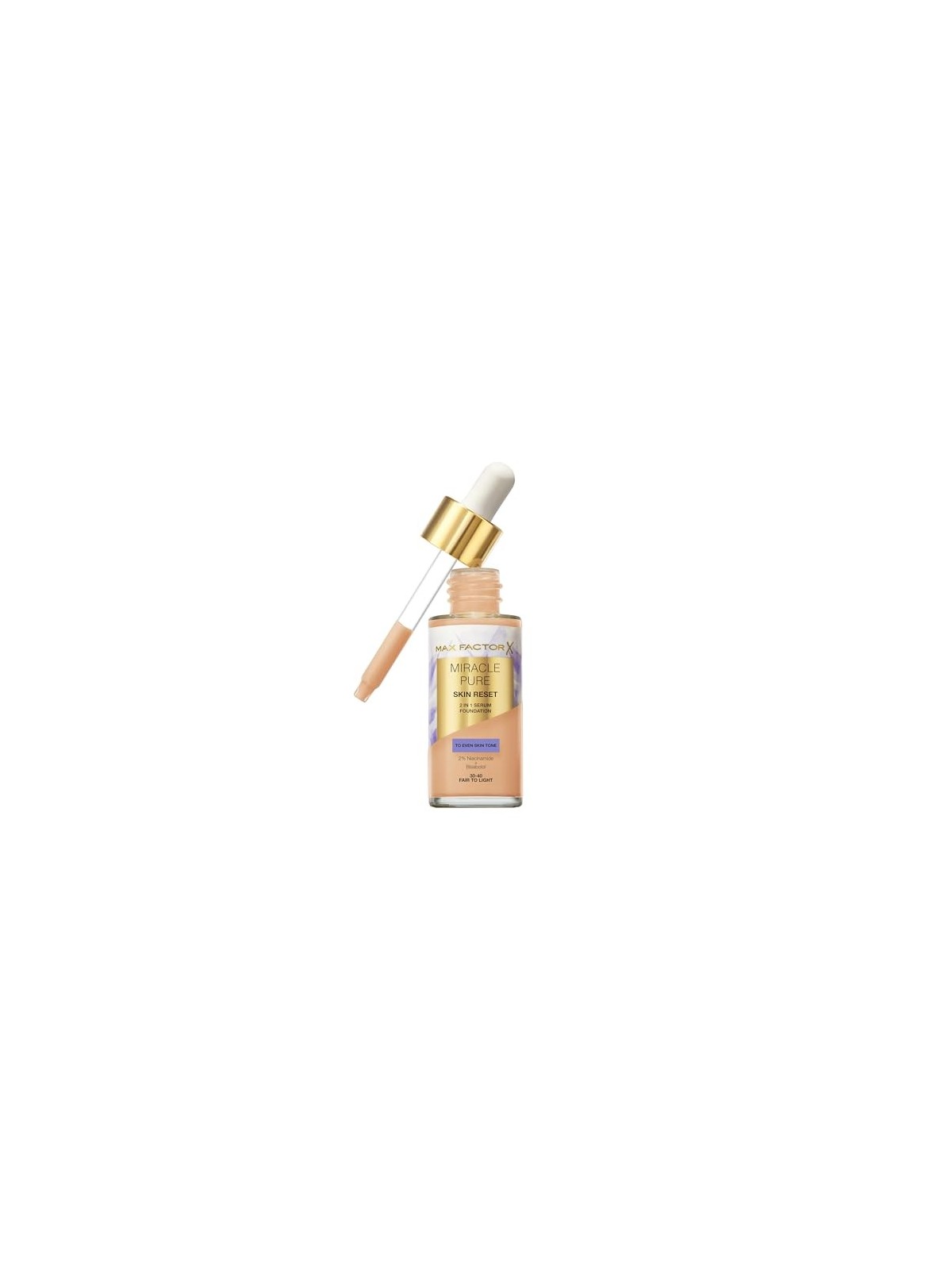 Fondotinta siero 2in1 Max Factor Miracle Pure Skin Reset 30 ml donna 3040 Fair To Light