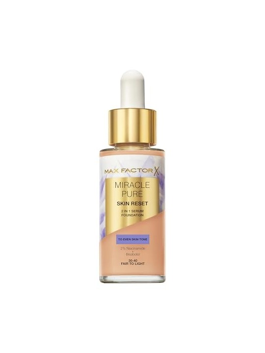 Fondotinta siero 2in1 Max Factor Miracle Pure Skin Reset 30 ml donna 3040 Fair To Light