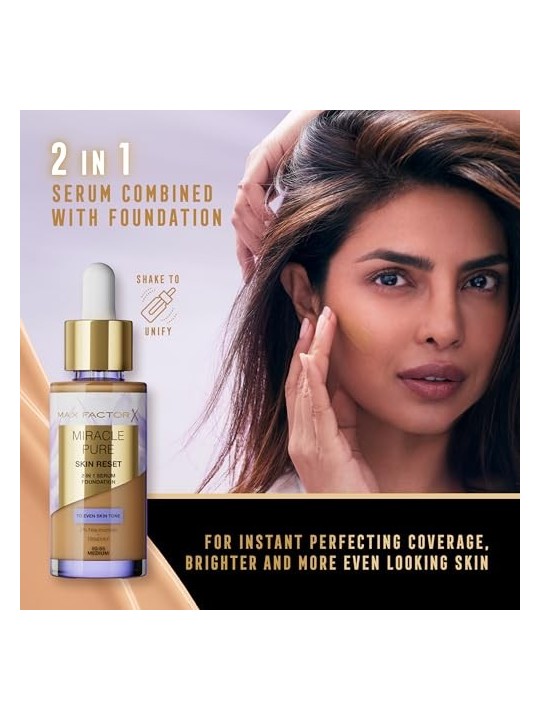 Fondotinta siero 2in1 Max Factor Miracle Pure Skin Reset 30 ml donna 3040 Fair To Light