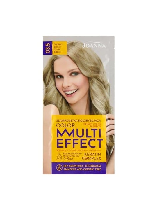 Shampoo colorante JOANNA Multi Effect Keratin Complex 035 Biondo Argento 35g