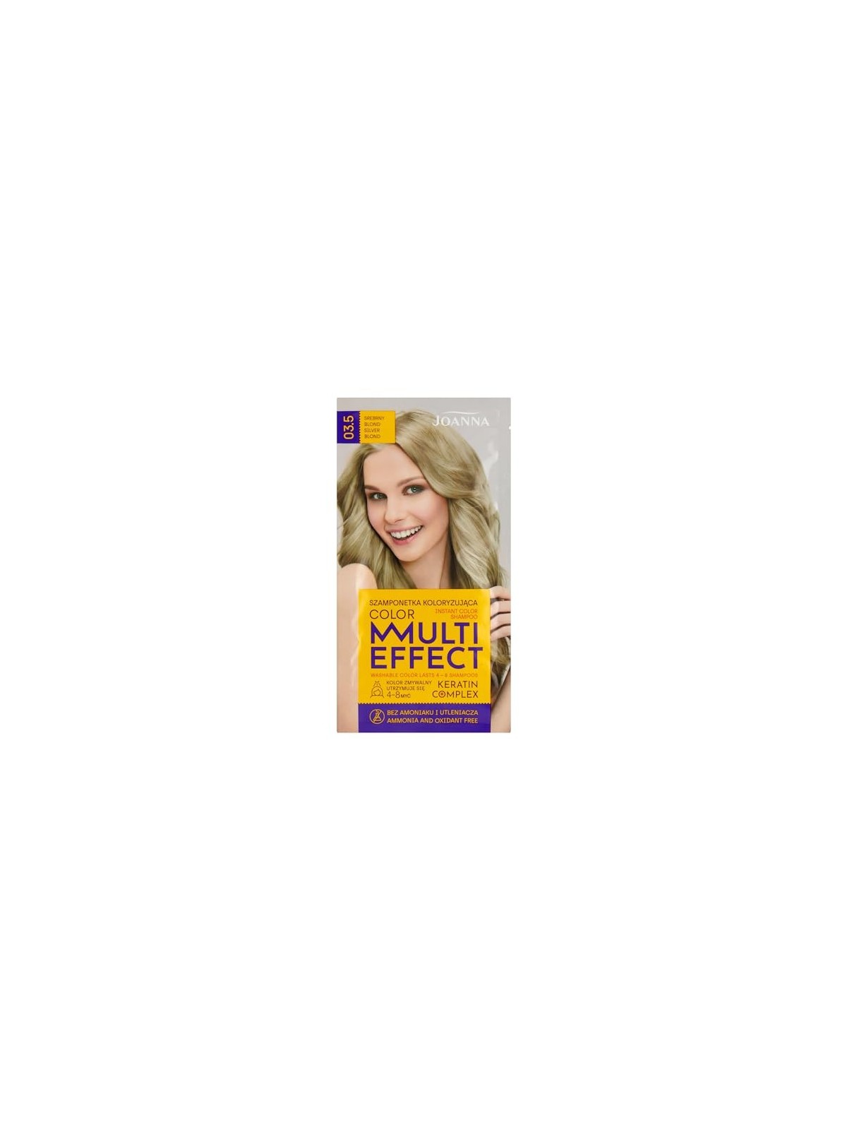 Shampoo colorante JOANNA Multi Effect Keratin Complex 035 Biondo Argento 35g