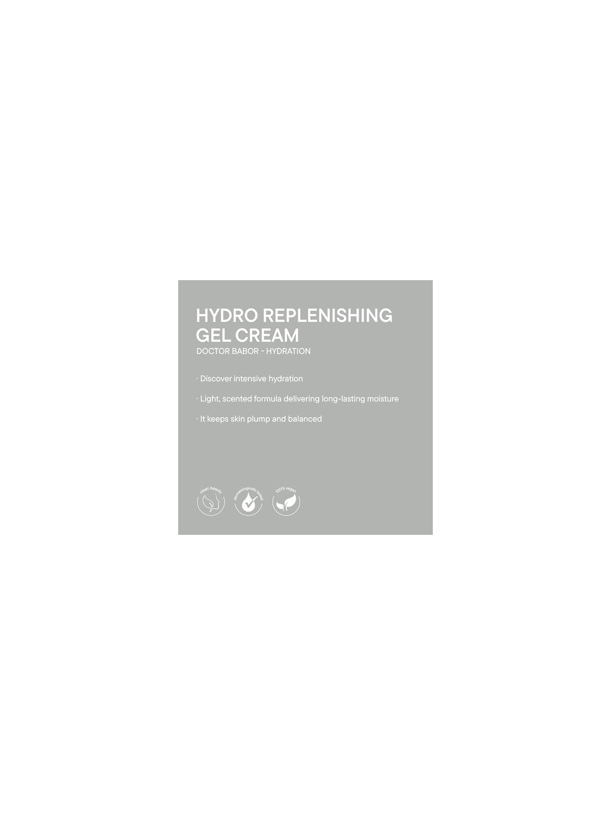 Babor Hydration Hydro Replenishing Gel Cream 50ml acquista 