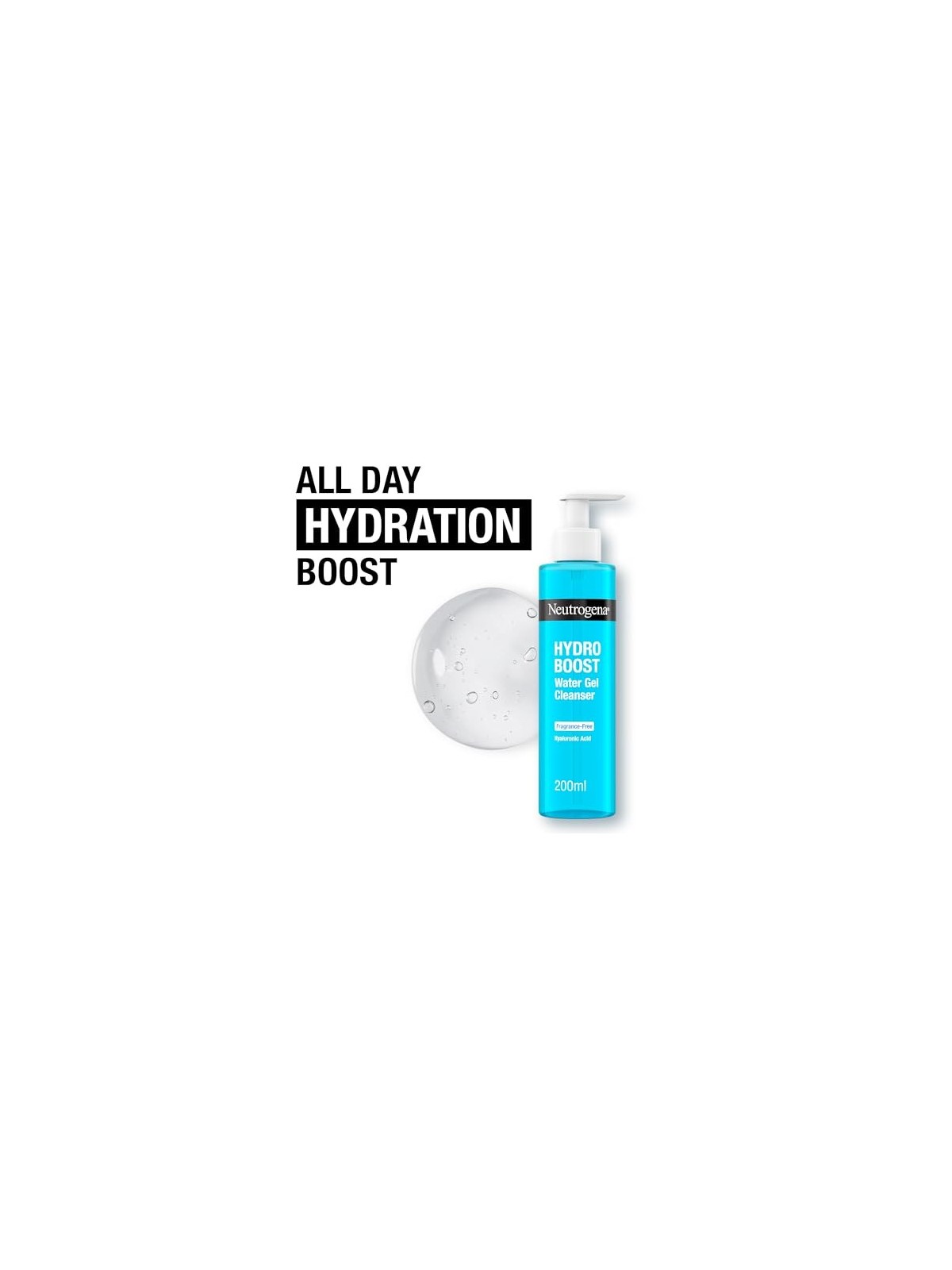 Neutrogena Hydro Boost Gel Detergente Idratante Senza Profumo 200ml