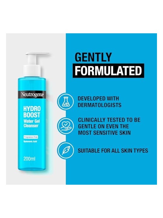 Neutrogena Hydro Boost Gel Detergente Idratante Senza Profumo 200ml