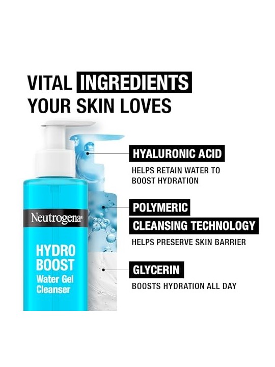 Neutrogena Hydro Boost Gel Detergente Idratante Senza Profumo 200ml