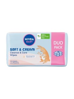 Nivea Salviette detergenti e curative per bambini morbide e in crema donna 2 unit