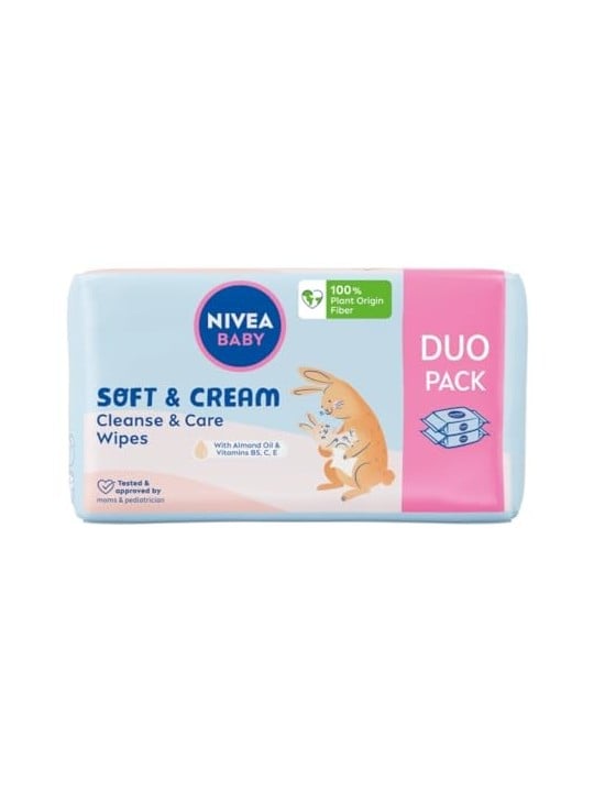 Nivea Salviette detergenti e curative per bambini morbide e in crema donna 2 unit