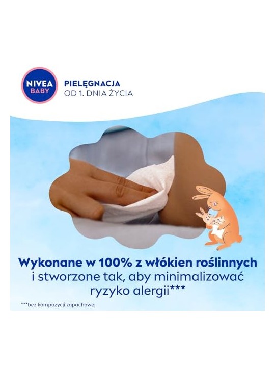 Nivea Salviette detergenti e curative per bambini morbide e in crema donna 2 unit