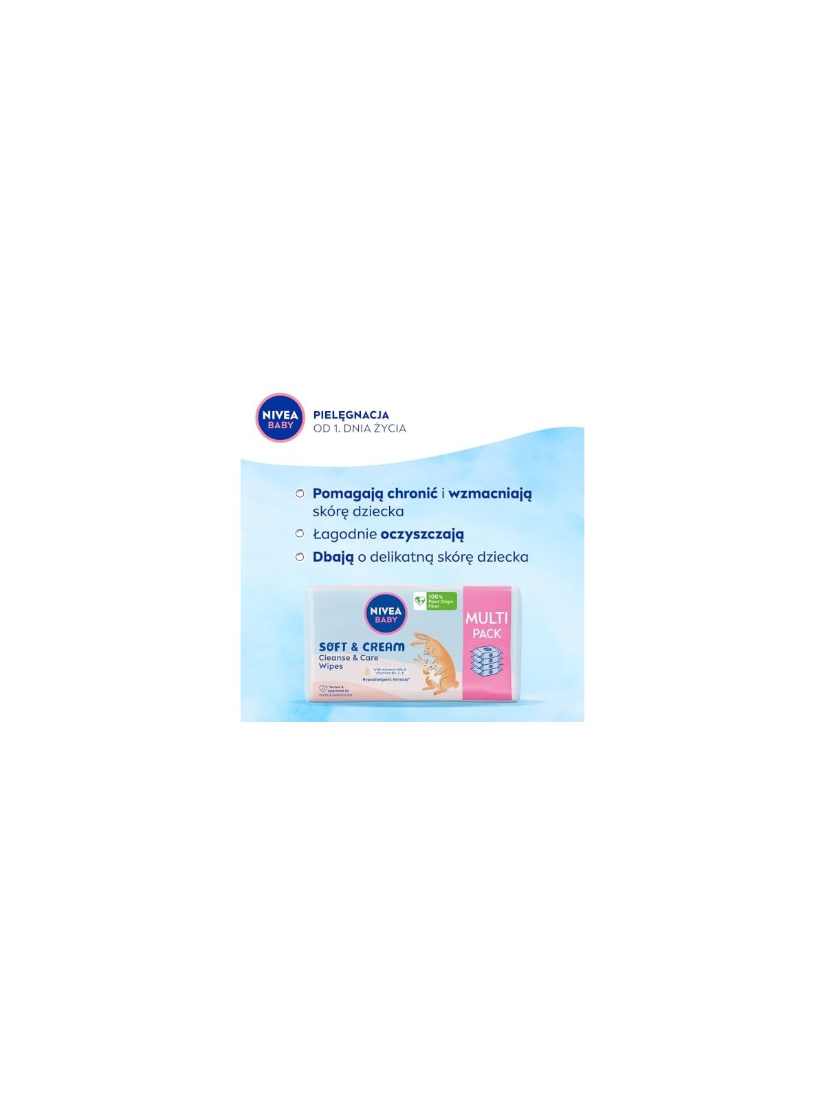 NIVEA Baby SoftCream salviette umidificate 4x57 pz