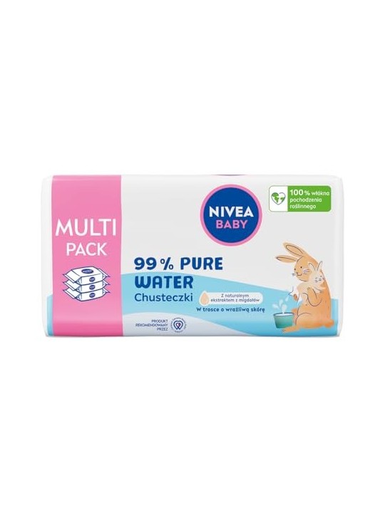 NIVEA Baby Salviette umidificate Pure Water 3x57 pz