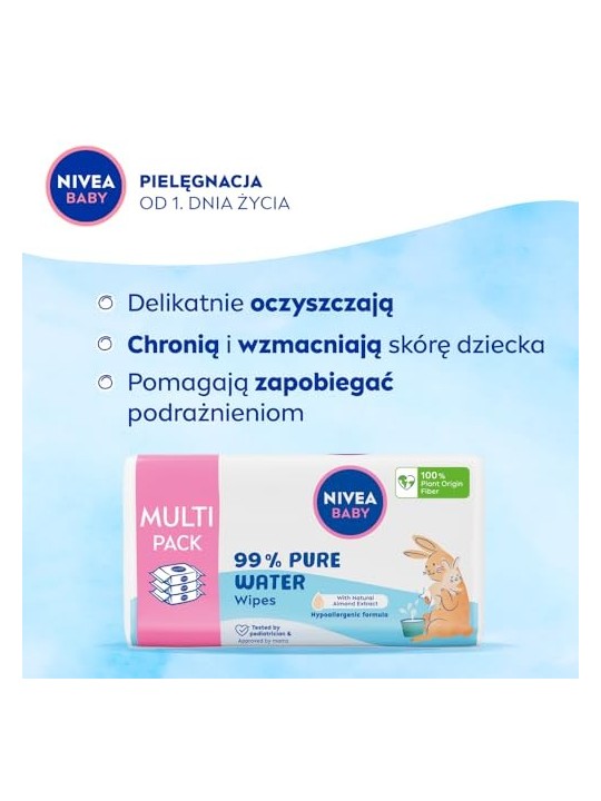 NIVEA Baby Salviette umidificate Pure Water 3x57 pz