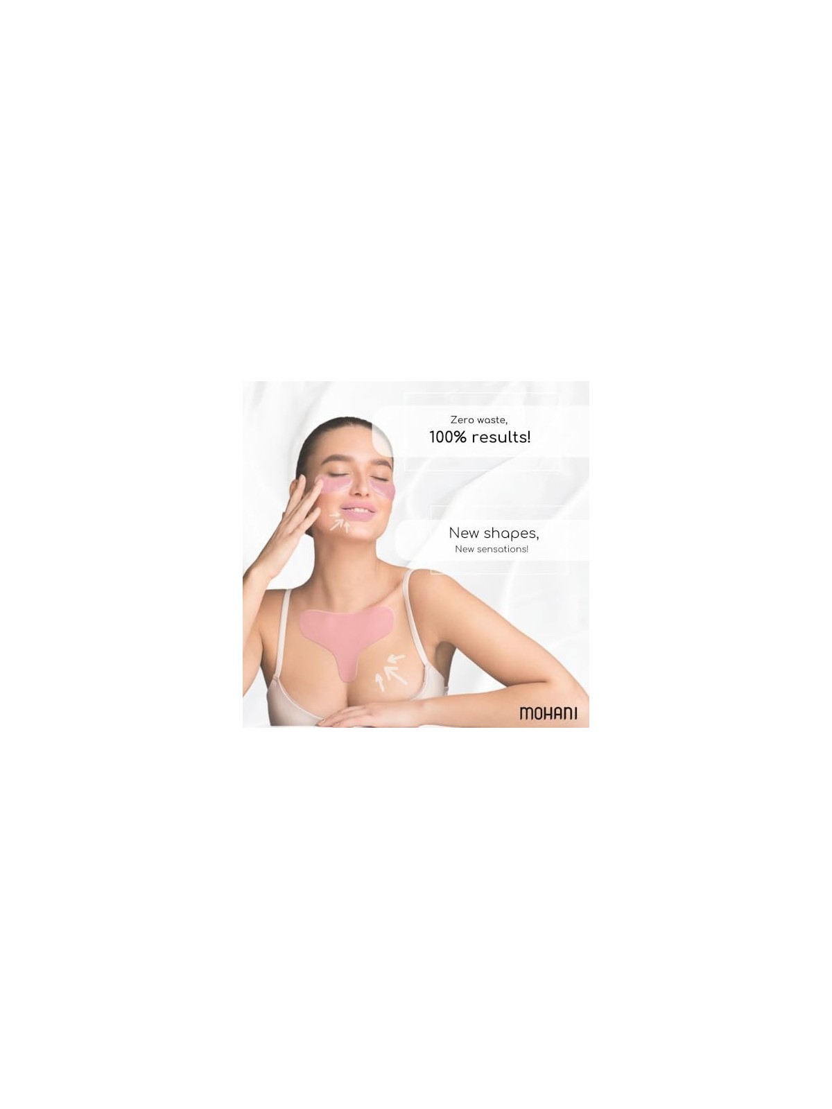 Cuscinetti oculari silicone riutilizzabili Rosa 2 pezzi