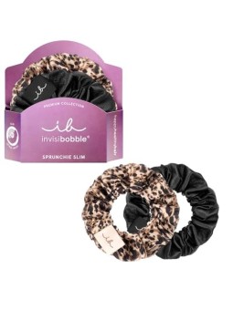 Invisibobble Sprunchie Slim Premium Leo Fascia Capelli Neri 2 pz donna