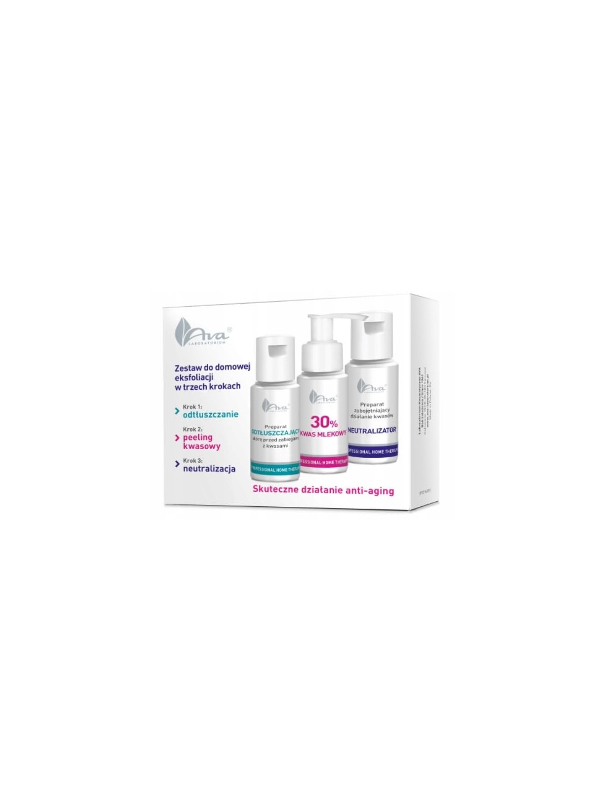 Home Exfoliation Set with lactic acid 30%