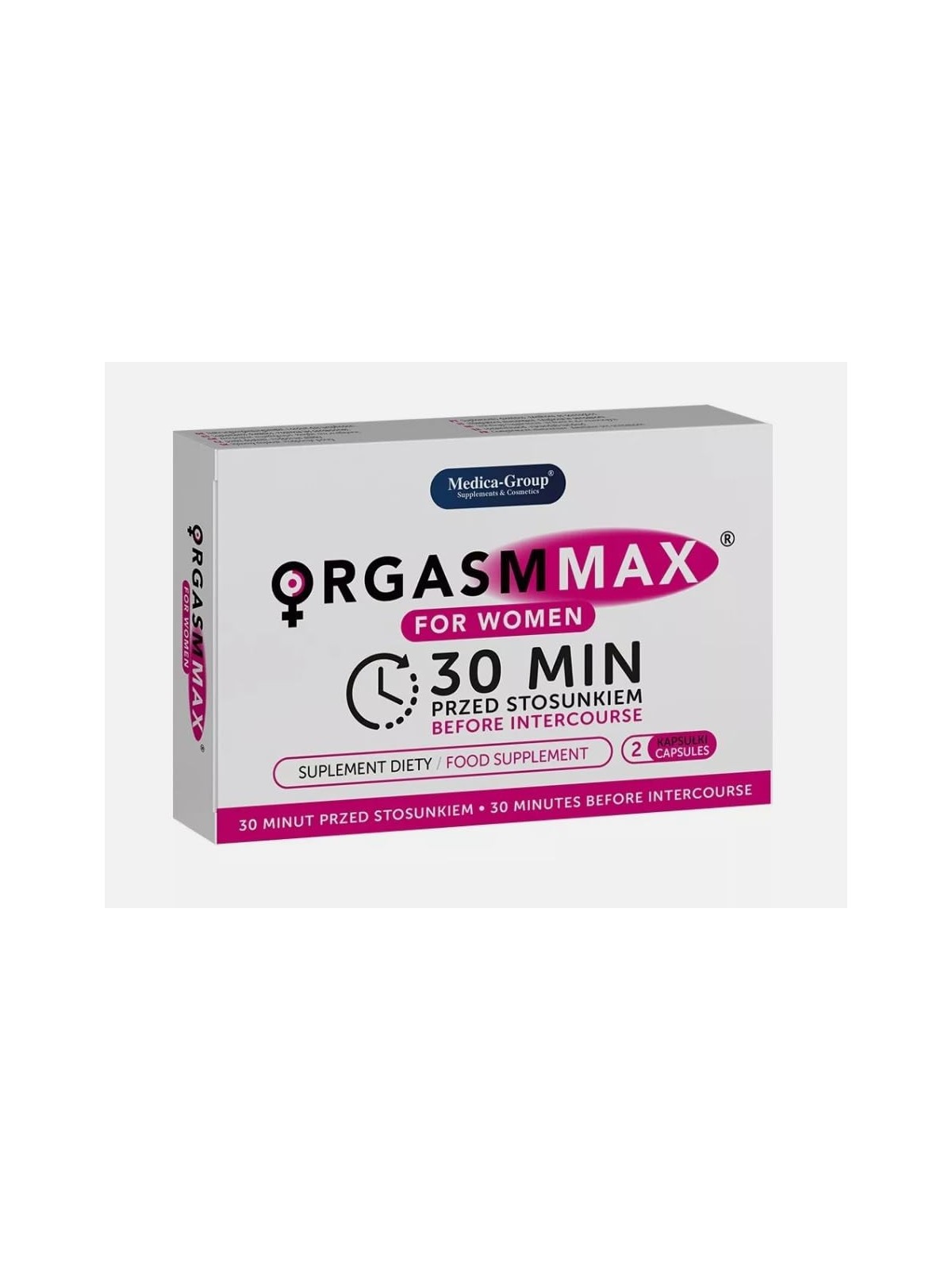 MEDICAGROUP Orgasm Max Per le donne 30 minuti prima del rapporto Integratore alimentare 2 capsule