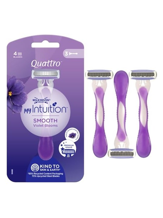 Wilkinson MyIntuition Smooth Violet Bloom Quattro 3 pcs