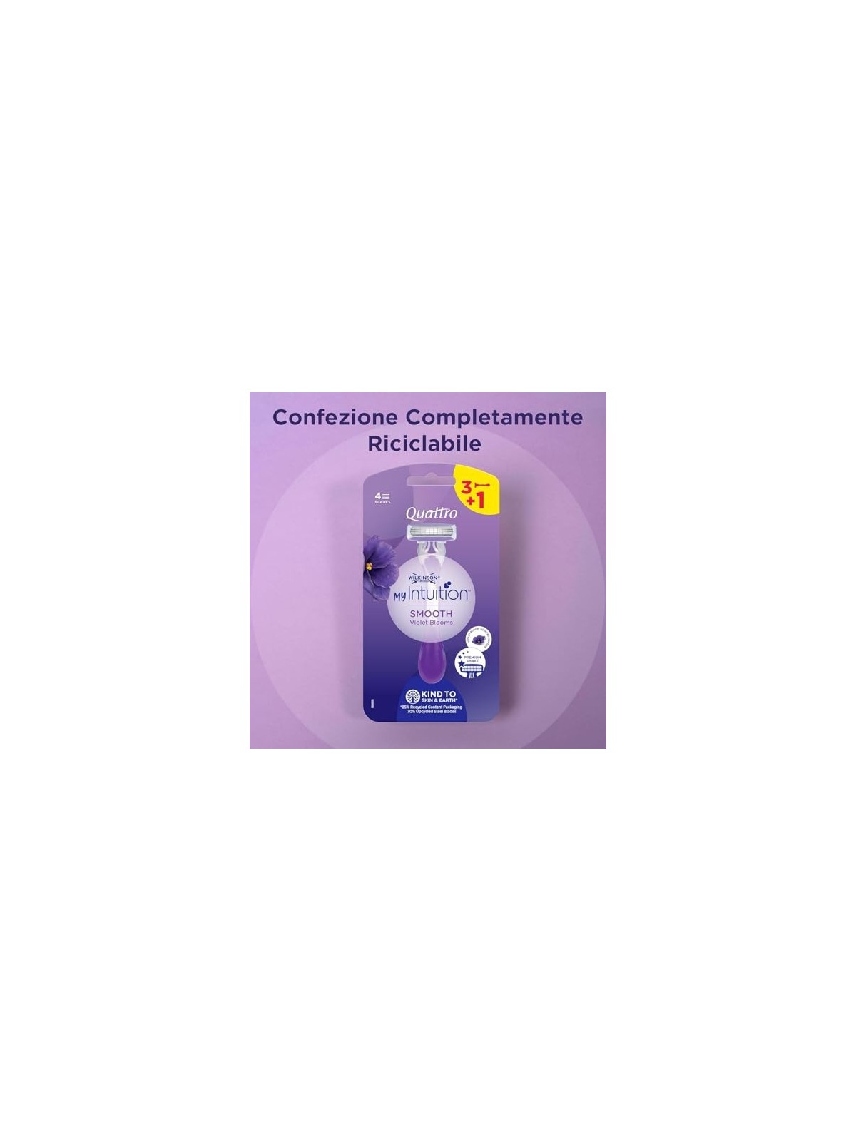 Wilkinson MyIntuition Smooth Violet Bloom Quattro 3 pcs