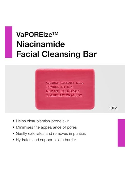 Sapone detergente viso Carbon Theory Niacinamide
