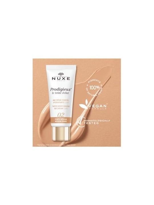 Nuxe Crema BB Illuminante Prodigieux Le Teint Eclat Crema BB Colorata Idratante 24H 30ml - Tonalità: 2 Media donna Nuxe www.esse