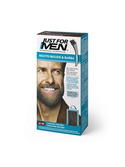 Just For Men COLORANTE gel baffi barba basette castano scuro 15ml uomo