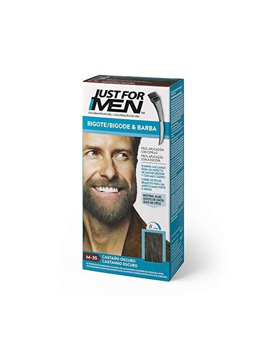 Just For Men COLORANTE gel baffi barba basette castano scuro 15ml uomo