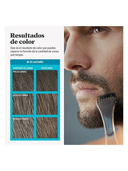 Just For Men COLORANTE gel baffi barba basette castano scuro 15ml uomo
