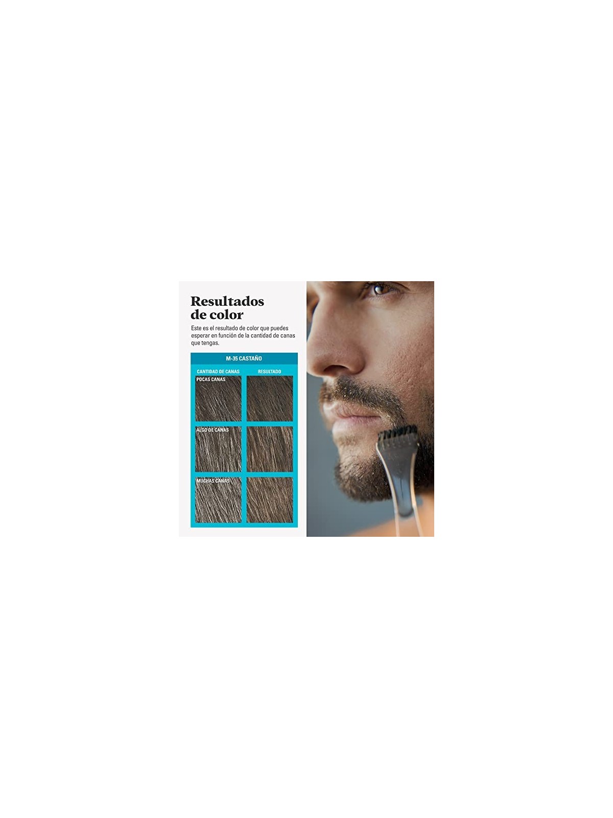 Just For Men COLORANTE gel baffi barba basette castano scuro 15ml uomo