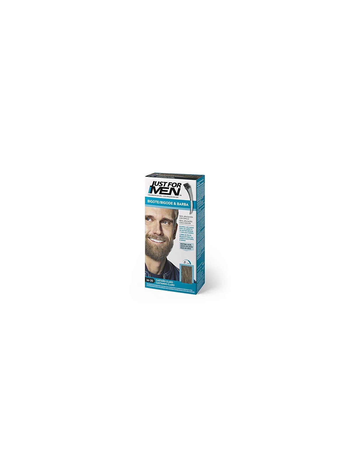 Just For Men COLORANTE Gel Baffi Barba Basette Castano Chiaro 15ml