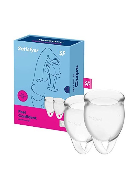 SET Feel Confident coppette mestruali 15ml 20ml Trasparente