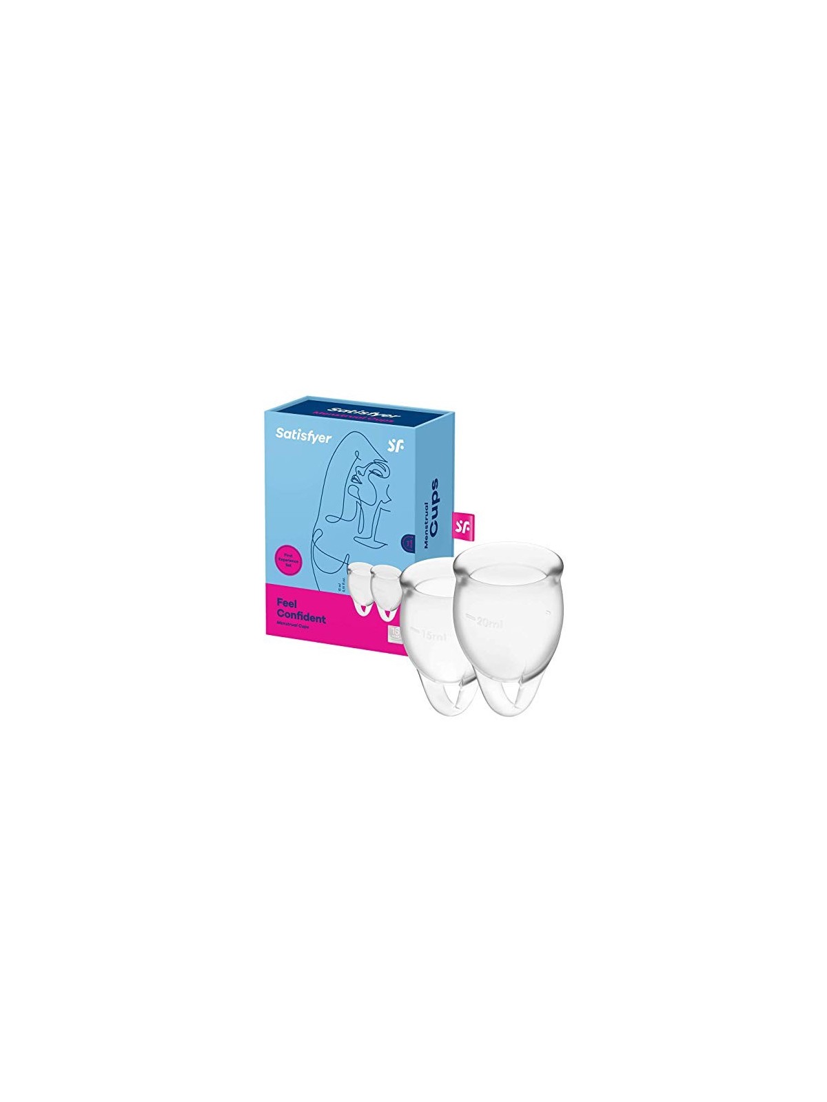 SET Feel Confident coppette mestruali 15ml 20ml Trasparente