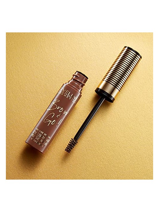 Eveline Cosmetics Sfoglia e vai Mascara per sopracciglia Gel per modellare le sopracciglia 6 ml donna 0ml 01 Light Brown