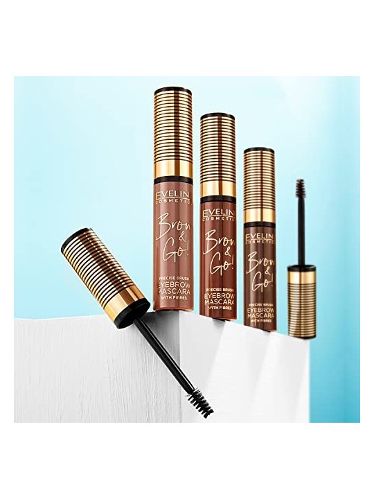 Eveline Cosmetics Sfoglia e vai Mascara per sopracciglia Gel per modellare le sopracciglia 6 ml donna 0ml 01 Light Brown