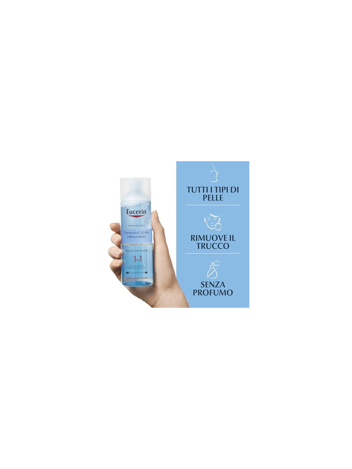 Eucerin DermatoCLEAN Acqua Micellare Detergente 3 in 1 donna 200ml