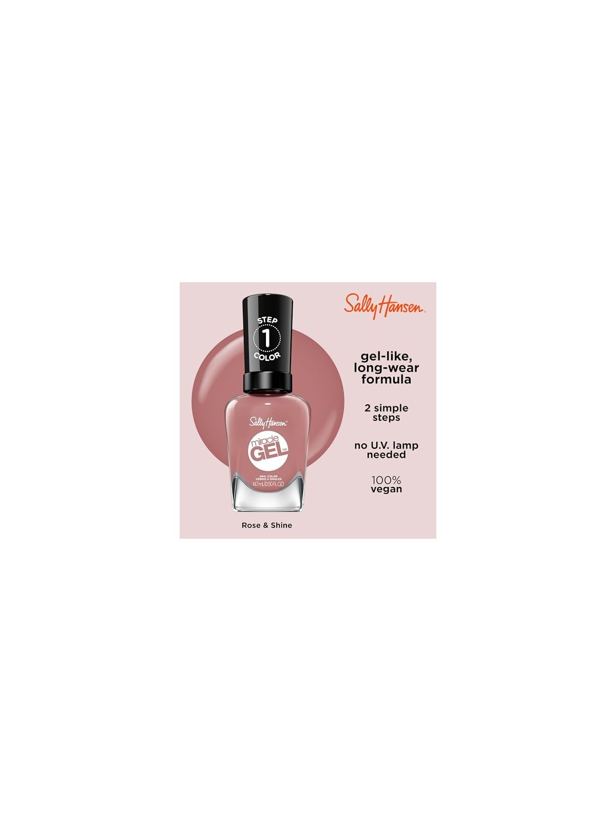 SALLY HANSEN Miracle Smalto gel 252 Rose Shine 147 ml