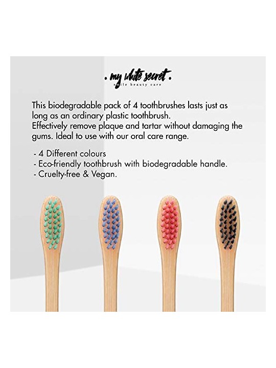 My White Secret Bamboo Toothbrush 4 pcs