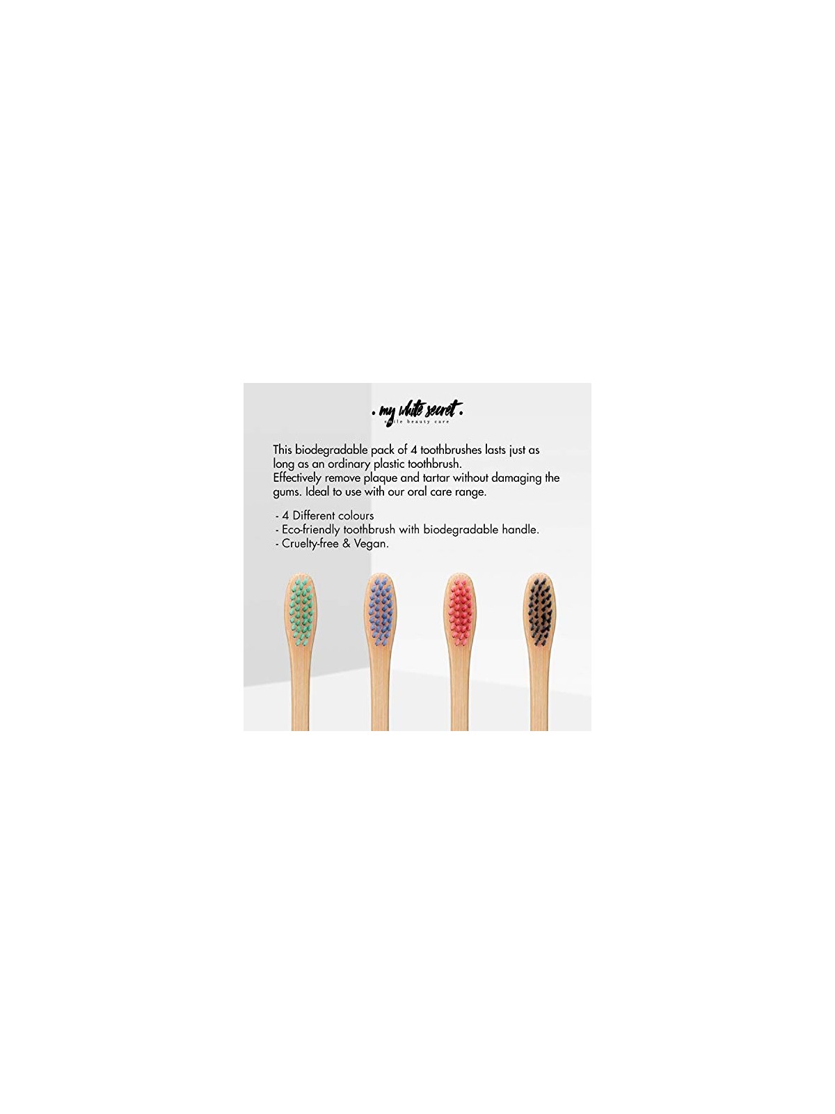 My White Secret Bamboo Toothbrush 4 pcs