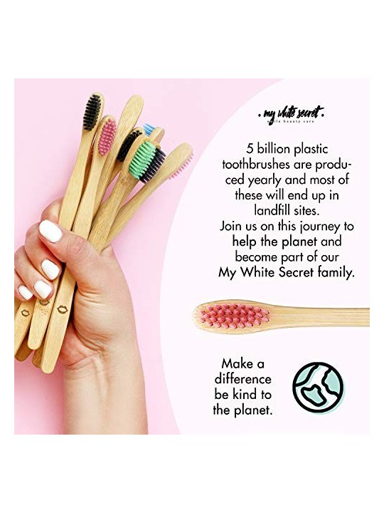 My White Secret Bamboo Toothbrush 4 pcs