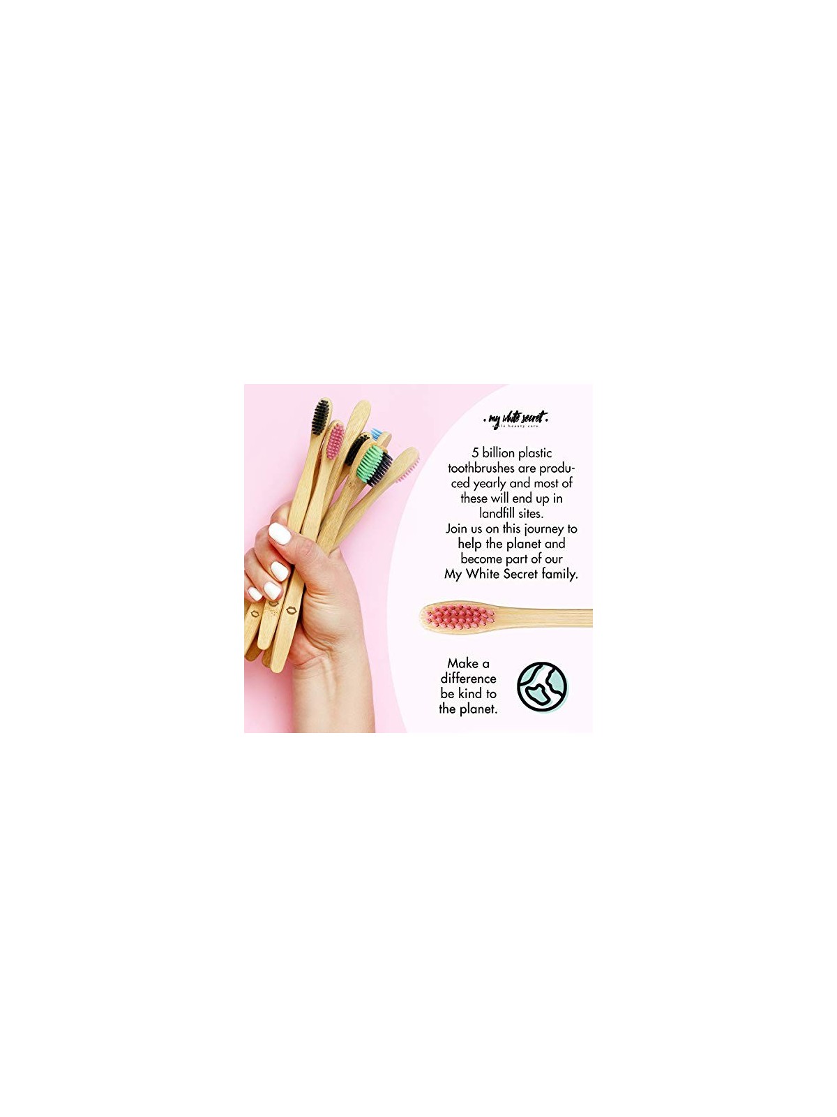 My White Secret Bamboo Toothbrush 4 pcs