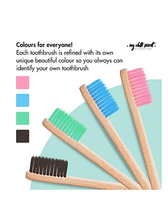 My White Secret Bamboo Toothbrush 4 pcs