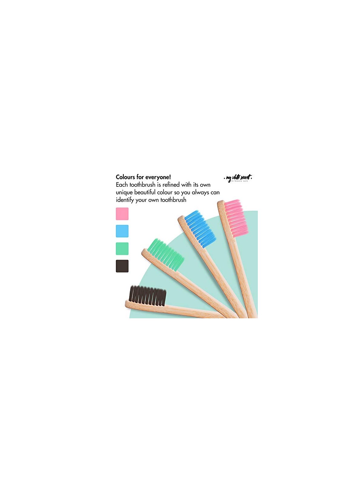 My White Secret Bamboo Toothbrush 4 pcs